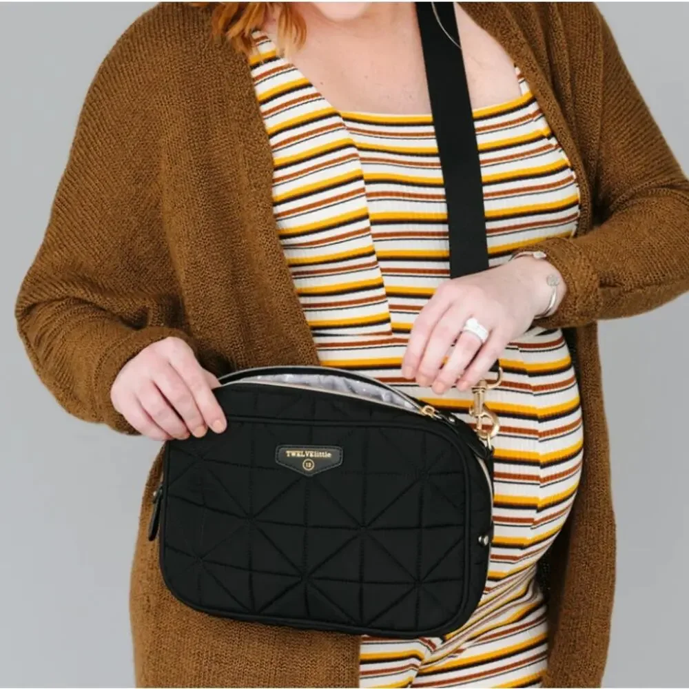 12Little Diaper Clutch 3.0 in Black — Vegan Leather Crossbody
